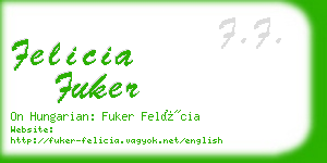 felicia fuker business card
